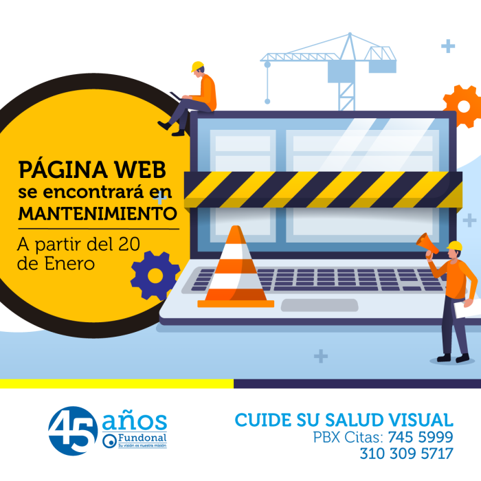 Mantenimiento página web 20 de Enero